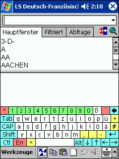 LingvoSoft Dictionary German <-> French for Pocket 2.7.09 screenshot
